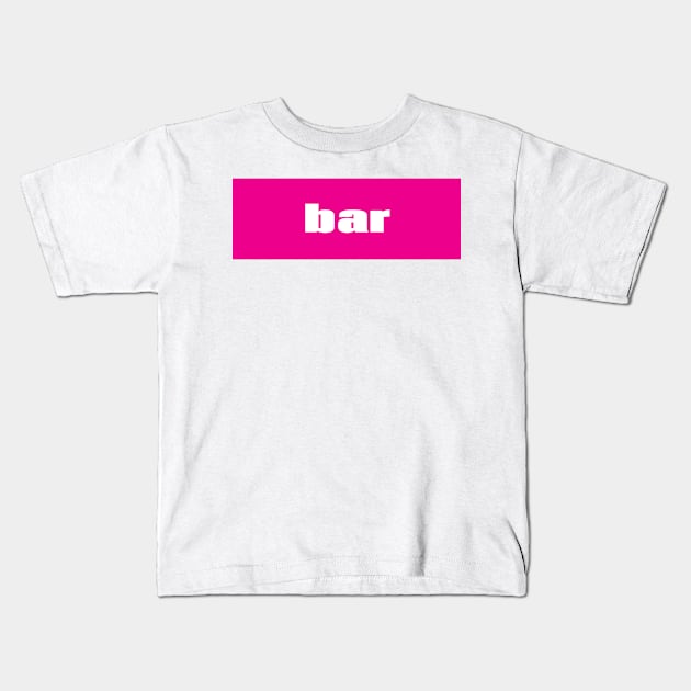 Bar Kids T-Shirt by ProjectX23Red